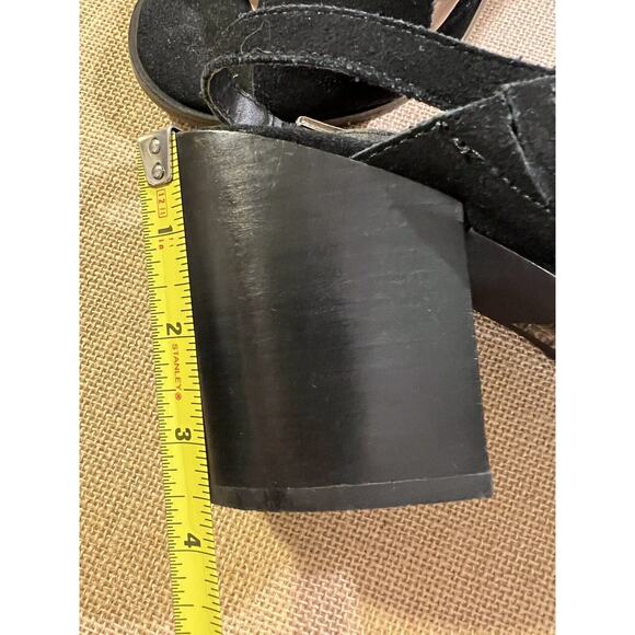 Torrid Black Slingback Suede Chunky Block Heels Women's 10 Wide - Picture 6 of 8